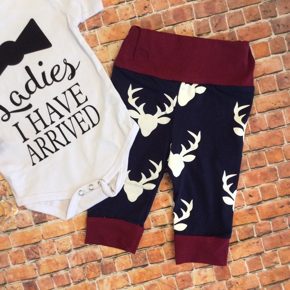 Boutique Baby Boy LADIES I HAVE ARRIVED 3pc Set - Picture 3 of 4